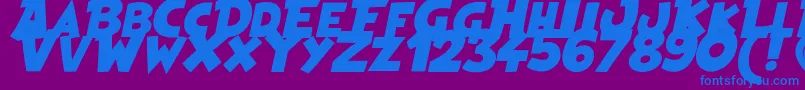 HeroesLegend Font – Blue Fonts on Purple Background