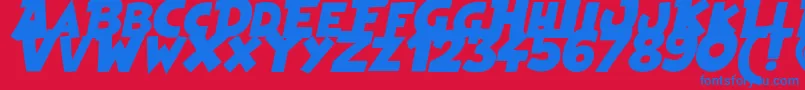 HeroesLegend Font – Blue Fonts on Red Background