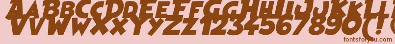 HeroesLegend Font – Brown Fonts on Pink Background