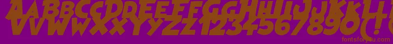 HeroesLegend Font – Brown Fonts on Purple Background