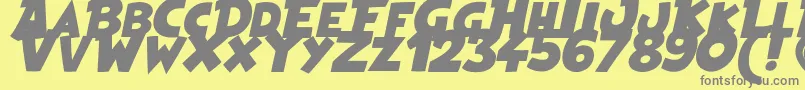 HeroesLegend Font – Gray Fonts on Yellow Background
