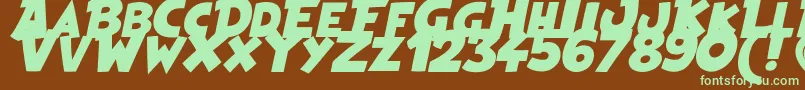 HeroesLegend Font – Green Fonts on Brown Background