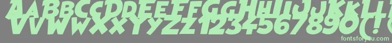 HeroesLegend Font – Green Fonts on Gray Background
