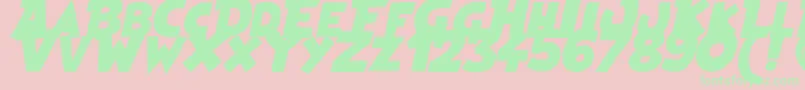 HeroesLegend Font – Green Fonts on Pink Background