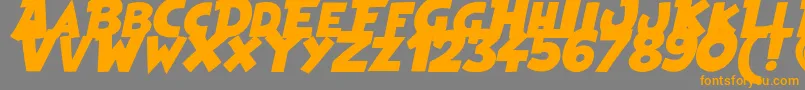 Weitere Informationen zur HeroesLegend-Schriftart HeroesLegend-Schriftart – Orangefarbene Schriften auf grauem Hintergrund