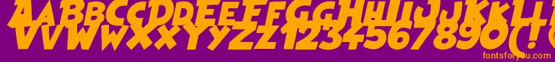 Czcionka HeroesLegend – pomarańczowe czcionki na fioletowym tle