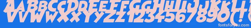 fuente HeroesLegend – Fuentes Rosadas Sobre Fondo Azul