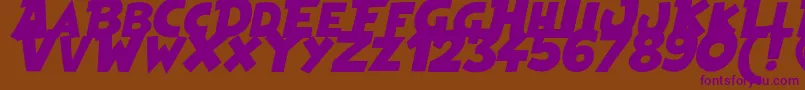 HeroesLegend Font – Purple Fonts on Brown Background