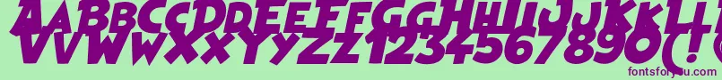 HeroesLegend Font – Purple Fonts on Green Background