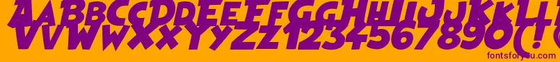 Подробнее о шрифте HeroesLegend Шрифт HeroesLegend – фиолетовые шрифты на оранжевом фоне
