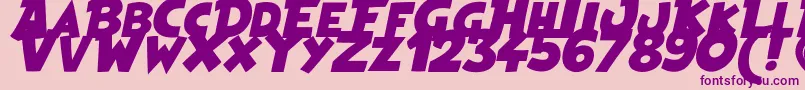 Police HeroesLegend – polices violettes sur fond rose