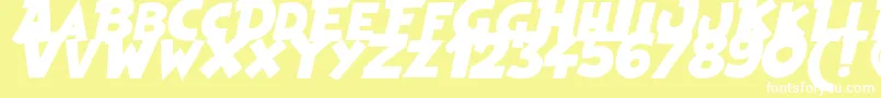 HeroesLegend Font – White Fonts on Yellow Background