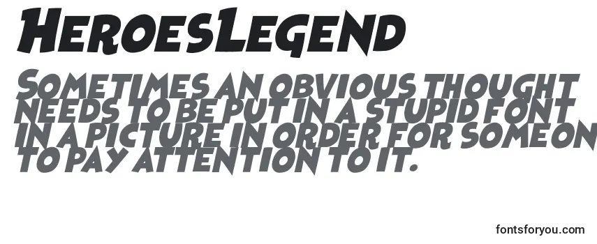 Review of the HeroesLegend Font