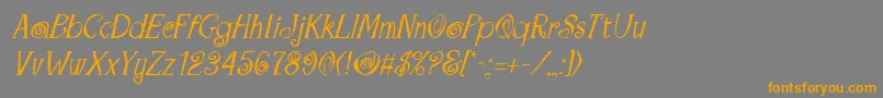 MaracaItalic Font – Orange Fonts on Gray Background