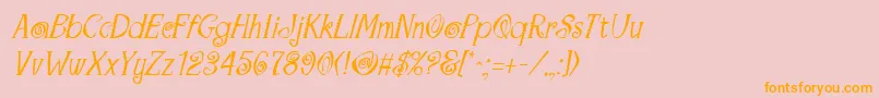 MaracaItalic Font – Orange Fonts on Pink Background
