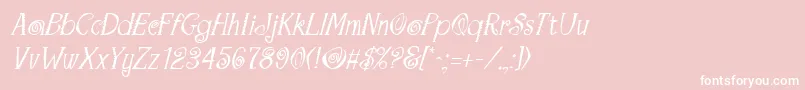 MaracaItalic Font – White Fonts on Pink Background