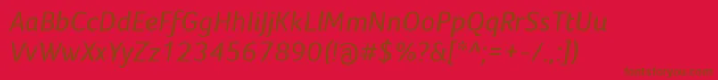 fuente FocoItalic – Fuentes Marrones Sobre Fondo Rojo