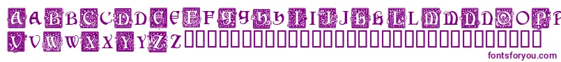 Squarecaps-fontti – violetit fontit