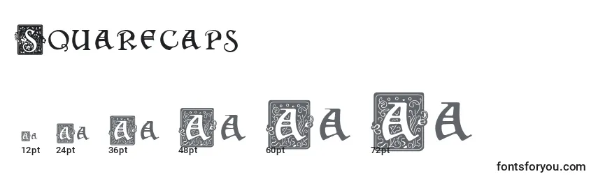 Squarecaps Font Sizes