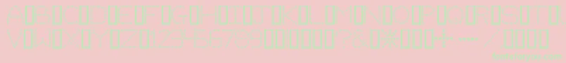 EvelynsHeart Font – Green Fonts on Pink Background