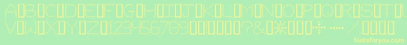 EvelynsHeart Font – Yellow Fonts on Green Background