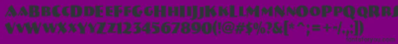 フォントABremencapsnrBold – 紫の背景に黒い文字