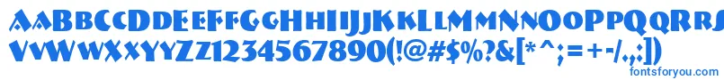 Czcionka ABremencapsnrBold – niebieskie czcionki na białym tle