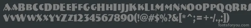 フォントABremencapsnrBold – 黒い背景に灰色の文字