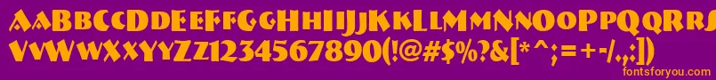 ABremencapsnrBold Font – Orange Fonts on Purple Background