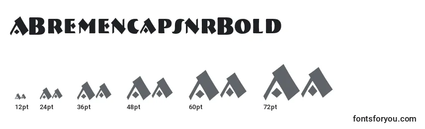 ABremencapsnrBold Font Sizes