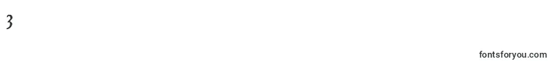 JslAncient-Schriftart – Schriften für die Ziffer 3
