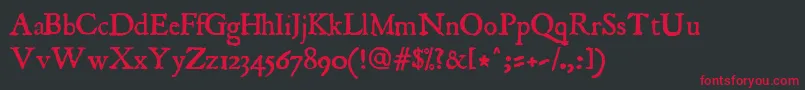 JslAncient Font – Red Fonts on Black Background