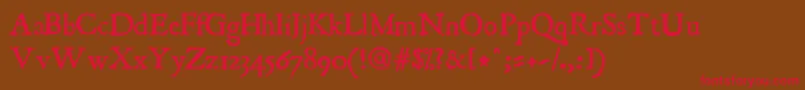 JslAncient Font – Red Fonts on Brown Background