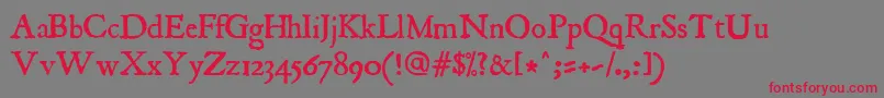 JslAncient Font – Red Fonts on Gray Background