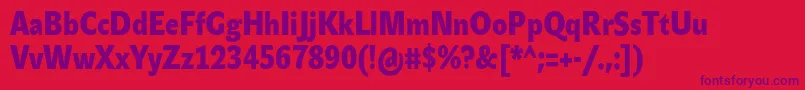 JohnsanscondBlackPro Font – Purple Fonts on Red Background