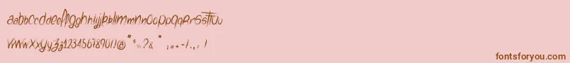 WatchOut Font – Brown Fonts on Pink Background