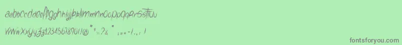 fuente WatchOut – Fuentes Grises Sobre Fondo Verde