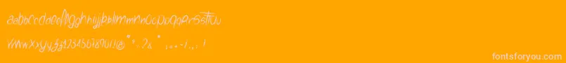WatchOut Font – Pink Fonts on Orange Background