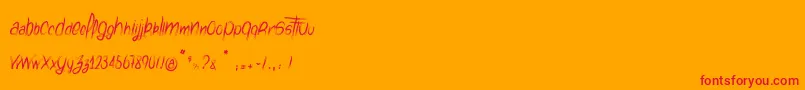 WatchOut Font – Red Fonts on Orange Background