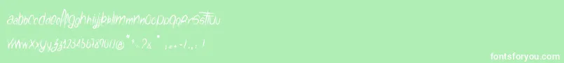 WatchOut Font – White Fonts on Green Background
