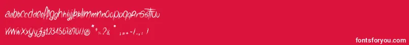 Fonte WatchOut – fontes brancas em um fundo vermelho