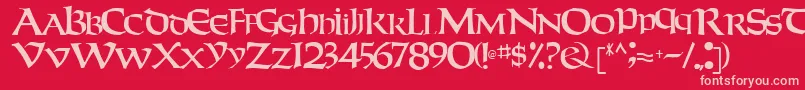 More about Weekendertype123Regular Font Weekendertype123Regular Font – Pink Fonts on Red Background