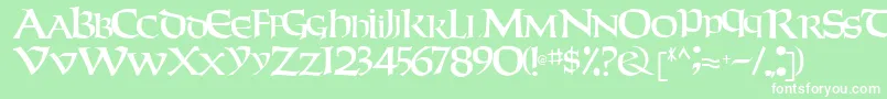 Weekendertype123Regular Font – White Fonts on Green Background