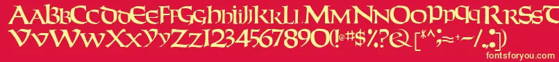 More about Weekendertype123Regular Font Weekendertype123Regular Font – Yellow Fonts on Red Background