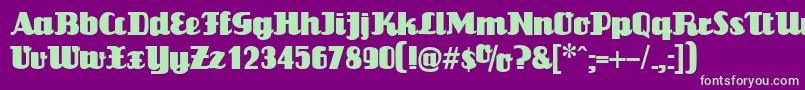 LouisianneRegular Font – Green Fonts on Purple Background