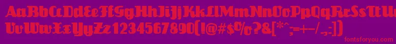 LouisianneRegular Font – Red Fonts on Purple Background