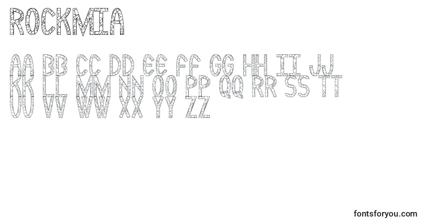 Czcionka Rockmia – alfabet, cyfry, specjalne znaki