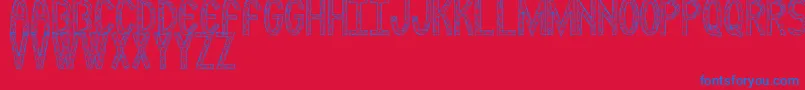 Rockmia Font – Blue Fonts on Red Background