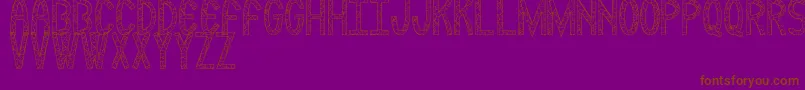 Rockmia Font – Brown Fonts on Purple Background