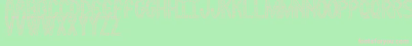 Rockmia Font – Pink Fonts on Green Background